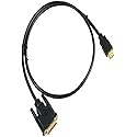 Pyle Home HDMI to DVI Adapter Cable-1 x DVI Male 18 Pin,1 x HDMI Male 19 Pin w/ 24K Gold-Plated Connectors,For Blu-Ray DVD Player,Video Game