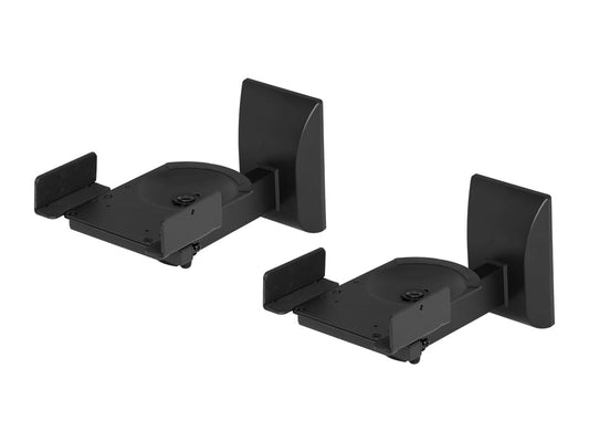 Monoprice Universal Bookshelf Speaker Wall Mount Brackets, Swivel, Tilt, Dual Side Clamping, Large Bookshelf/Surround Sound Speakers up to 55 lbs.