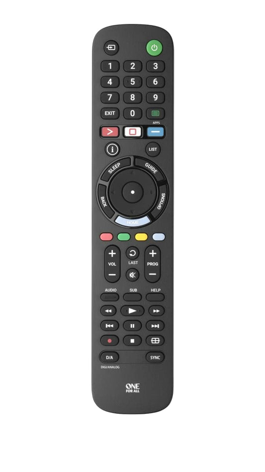 One For All TV Replacement Remote Compatible with Sony TVs Only (LCD, LED, OLED, Plasma) - Ideal Replacement Remote Control with Same Functions as The