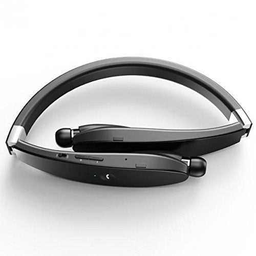 Neckband Wireless HiFi Sound Headset w Retractable Earbuds Premium Earphones Headphones Hands-Free Mic [Folding] for Amazon Fire HD 10, 8, Kindle DX…