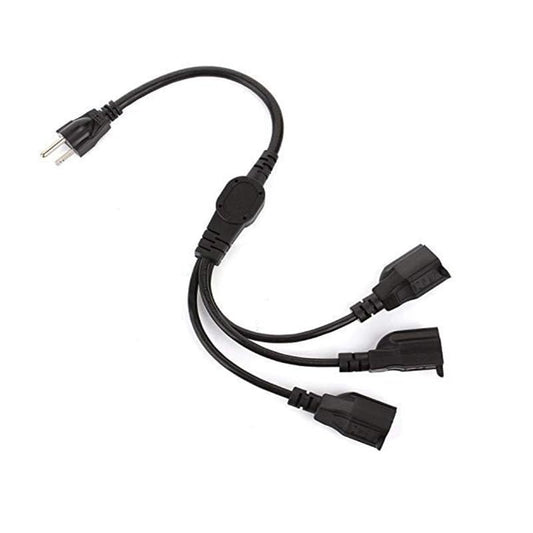 [Etl Listed] Qlfecle 1 to 3 Outlet Power Splitter Cord 3.3FT/1M (NEMA 5-15P to NEMA 5-15R) 16AWG Heavy Duty Cable Strip Outlet Saver1
