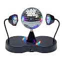Playbees Rotating Disco Ball - LED Revolving Disco Ball with Movable Strobe Lights for Disco Party Decor, Mirror Lights Party, Mini Lava Lamp