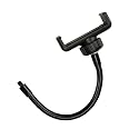 Walway Portable Hose Phone Clip Smartphone Live Broadcast Clamp Holder Ring Light Stand Compatible with Most Cellphones, Black