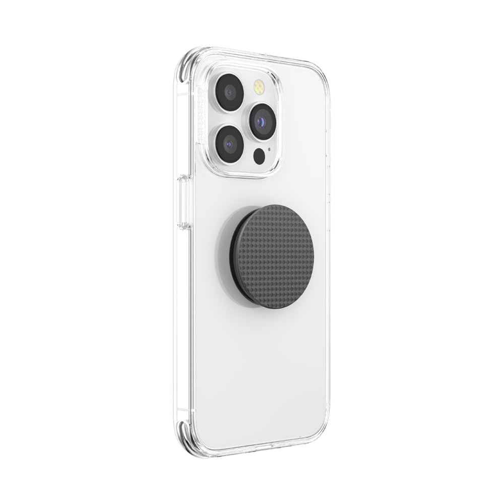 PopSockets Adhesive Phone Grip, Holder, Phone Stand, Black - Knurled Texture Black