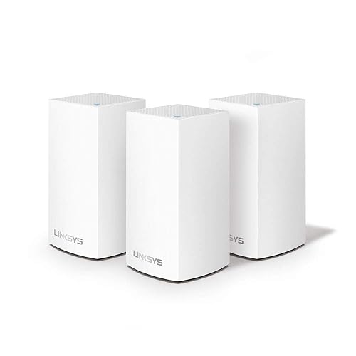 Linksys Velop Dual Band Intelligent Mesh WiFi System Ultra-Fast and Full-Strength Mesh Wi-Fi, Handles 50+ Devices, MU-MIMO Technology - White (AC1200)