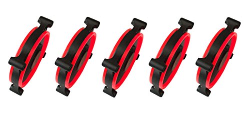 APEVIA 512L-CRD 120mm Silent Dual Rings Red LED Fan with 32 x LEDs & 8 x Anti-Vibration Rubber Pads (5 Pk)