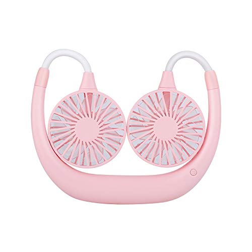 Personal Sport Neck Fan Portable, XUNMEJ Hand Free Mini USB Rechargeable Neckband Fans with 6-13 Hrs Runtime 2000mAh 3 Speed 360 Degrees Free Rotation