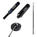 RaTLSnake M6 v2 - Premium 3-Antenna Bundle for NESDR, RTL-SDR, HackRF, and Other Software Defined Radios. Magnetic Whip Antenna Set Made with Low-Loss