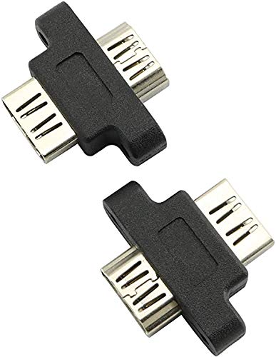 Traodin HDMI Adapter - 2PCS HDMI Female to Female Screw Lock Panel Mount Extension Extender Coupler (with Ears)