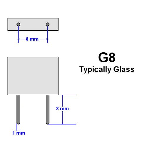 Halco 20 Qty 35W JC 130V G8 Prism (Brown Inner Pack) JCD35/G8 35w 130v Halogen Clear Lamp Bulb