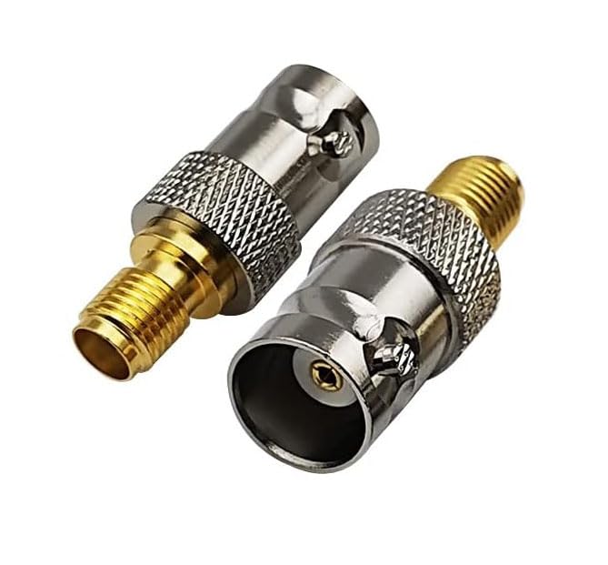 DHT Electronics 2pcs RF coaxial Coax Adapter SMA Female to BNC Female
