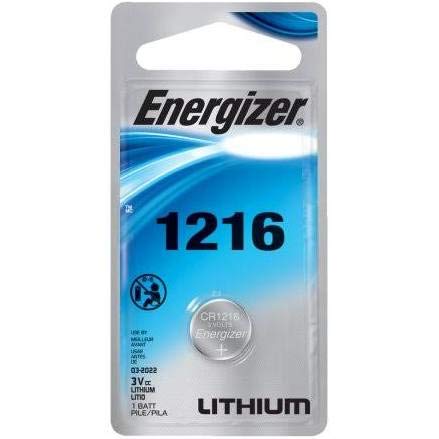 Energizer CR1216 3V Lithium Coin Cell Battery - 1 Pack Tear Strip (Energizer ECR1216)Q