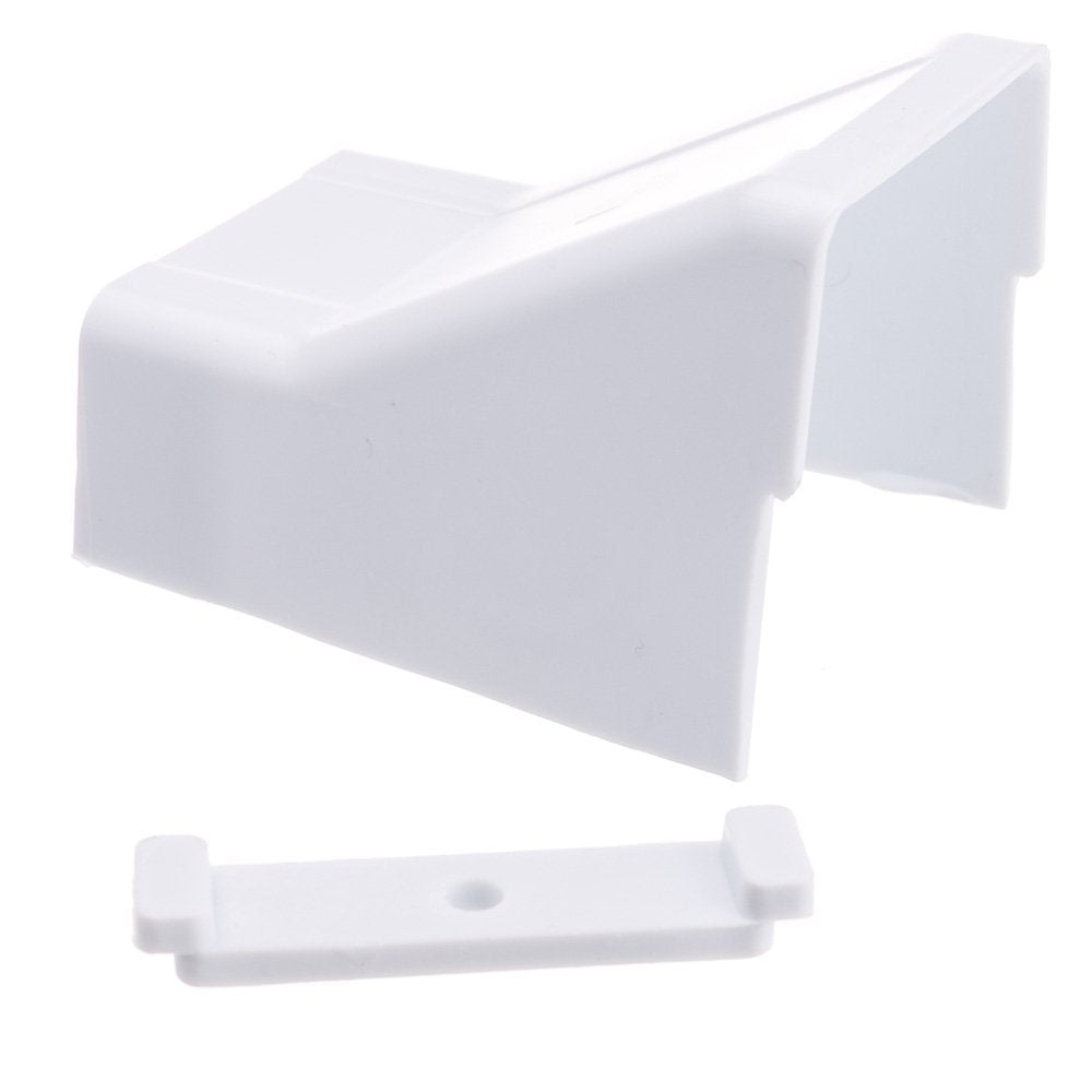 Cord Cover Cable Raceway, 1.75 inch Surface Mount Cable Raceway Ceiling Entry On-Wall Cord Concealer, Cord Organizer/Wire Hider and Protector, White