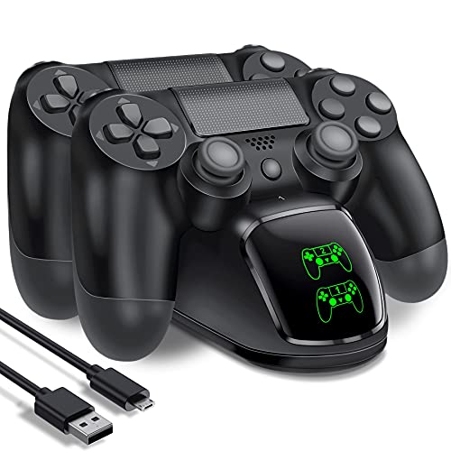 PS4 Controller Charger Dock Station with Charging Cable,1.8Hrs Fast Charge PS4 Remote Charging Station, Replacement for PlayStation 4 Dualshock 4