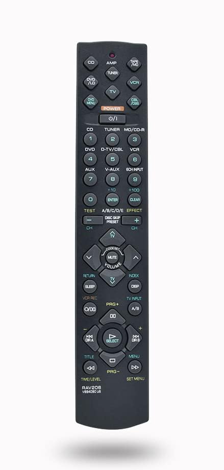 RAV206 V694090 Replacement Remote Control for Yamaha Audio/Video AV Receiver RXV-420 RXV-420RDS RXV-520 RXV-520RDS YHT-18 YHT-24 YHT-34 HTR-5440