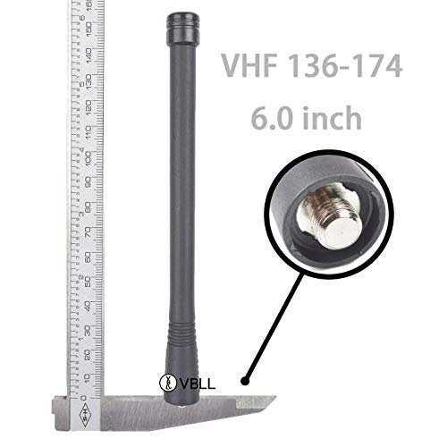 NAD6502 VHF Helical Antenna 146-174MHz for CP200/GP328, EX600/HT1250 - Durable Coaxial Replacement Antenna for Two-Way Portable Walkie Talkies
