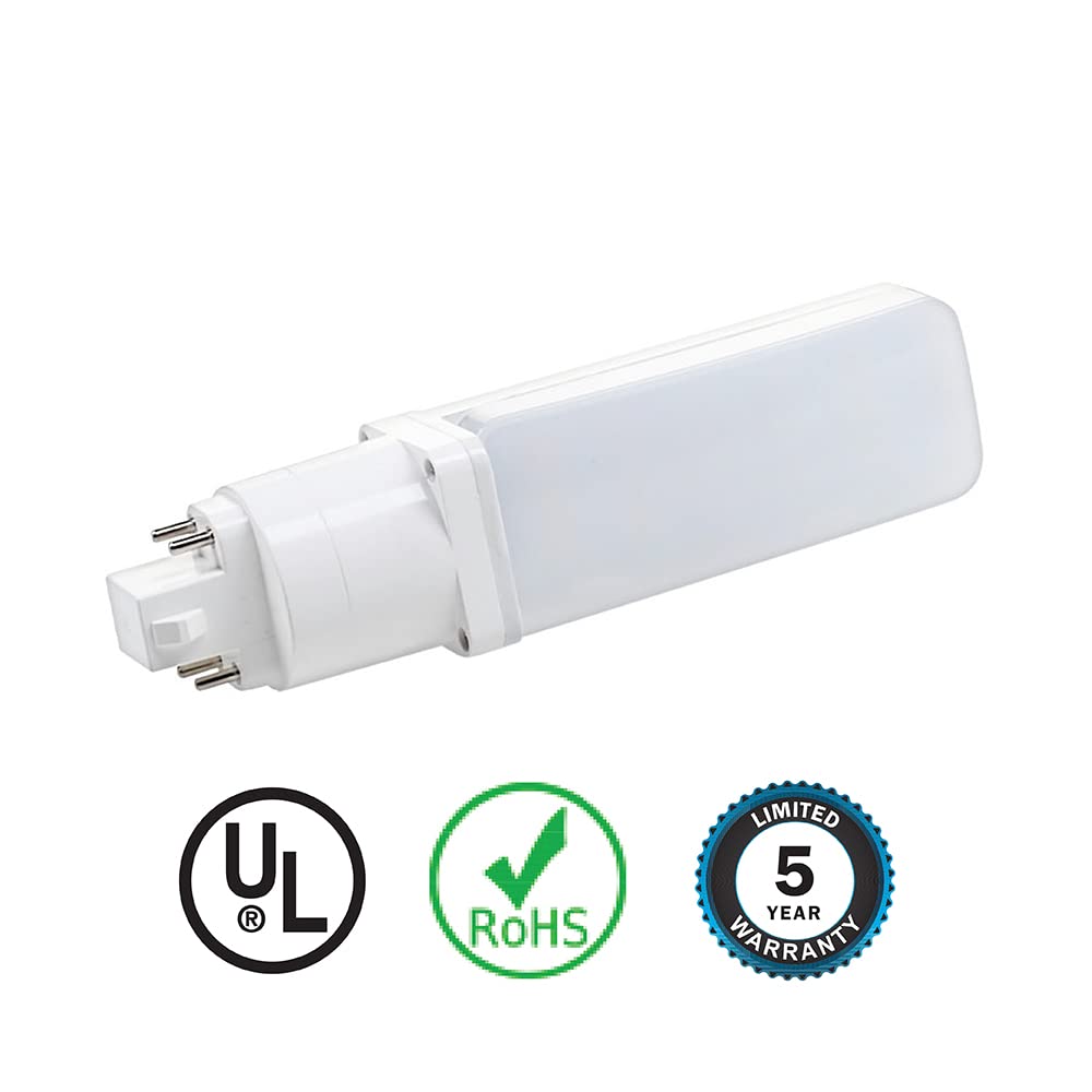 Euri Lighting EPL-2140H Non-Dim Hybrid (A+B) LED Horizontal PL, G24Q, 12W (26W Equal), Bright White (4000K), 1100lm, 80CRI, AC120-277V, 140° Angle