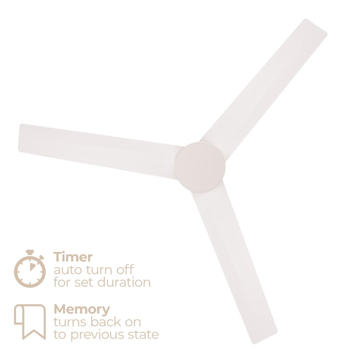 East Grove Home Breeze Indoor our Outdoor 52in 3-Blade Smart Indoor or Outdoor Ceiling Fan in Matte White Works With iOS or Android App