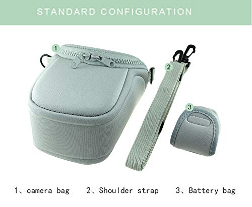 BIZOEdigital Protable Camera Cover Case Bag For Olympus E-M10 EM10II E-M5II EP3 EM5 EPL6 EPL7 E-PL8 EPL5 EP5 14-42mm Lens with strap (Black)