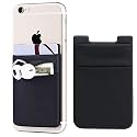 2Pack Adhesive Phone Pocket,Cell Phone Stick On Card Wallet Sleeve,Credit Cards/ID Card Holder(Double Secure) with Sticker for Back of iPhone,Android