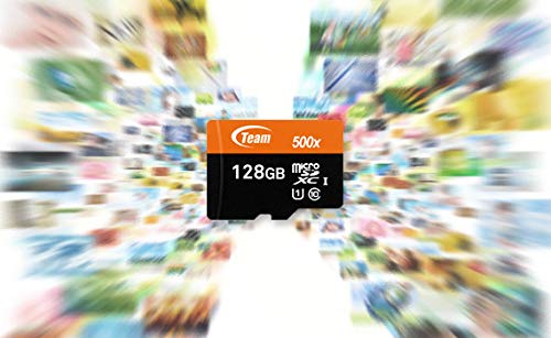 Team 64GB microSDXC UHS-I/U1 Class 10 Memory Card with Adapter, Speed Up to 80MB/s (TUSDX64GUHS03)