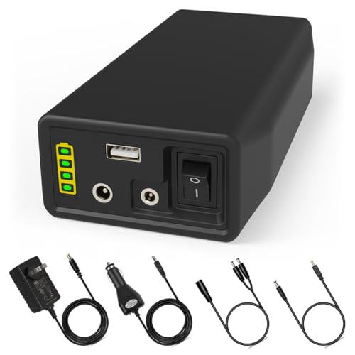 Talentcell 76.8Wh Portable Power Bank LF4100, 12.8V 6000mAh Multi Voltage Power Supply, DC 12V/9V & 5V USB Output for LED Strip, CCTV Camera, Mobile