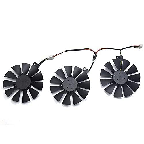 inRobert PLD09210S12HH Video Card Cooling Fan for ASUS Strix R9 390X 390 RX480 RX580 GTX 980Ti 1060 1070 1080 Graphic Card (Fan-3pcs)