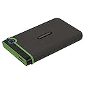 Transcend StoreJet 2TB Rugged External Hard Drive, USB3.1(5Gbps) Portable HDD w/One Touch Auto-Backup Button/Anti-Shock