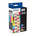 EPSON 812 DURABrite Ultra Ink Standard Capacity Color Combo Pack (T812520-S) Works with WorkForce Pro WF-7310 ,7820, 7840, EC-C7000