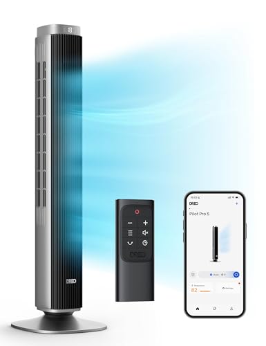 DREO Smart 42'' Tower Fan for Bedroom, 12 Speeds, 20dB Quiet Standing Fan