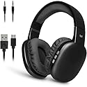 iJoy Ultra Wireless Over-Ear Bluetooth Headphones with Mic, Up to 10 Hours Playtime, Bluetooth Headset 33Ft Range with Backup AUX Cable & SD Slot…