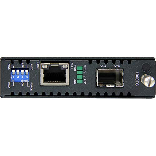 StarTech.com Gigabit Ethernet Fiber Media Converter with Open SFP Slot - Fiber to Ethernet Converter - Gigabit Ethernet Media Converter, TAA