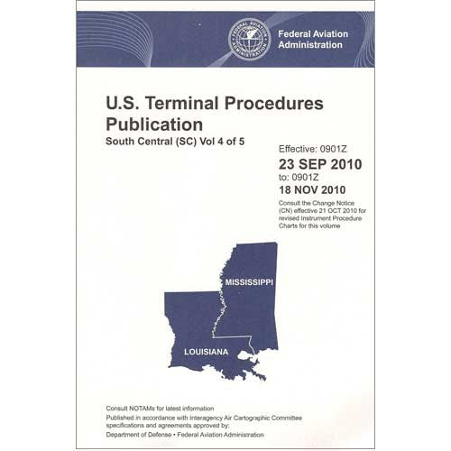 FAA Charts IFR Terminal Procedures South Central (SC) Vol 4 of 5 (Always Current Edition) - Aviation Instrument Charts - Navigation System - Set of Charts