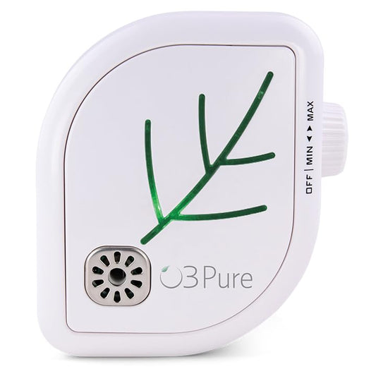 O3 Pure Leaf Wall Plug-In Air Purifier - Room Deodorizer & Mini Adjustable Ozone Generator and Ionizer - The Perfect Air Freshener for the Office