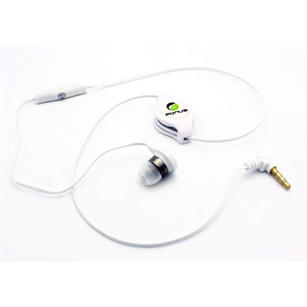 Headphone Retractable Mono Earphone for Galaxy A01 A10e A11 A21 A20 A50 A51 A71-3.5mm w Mic Headset Handsfree Earbud Compatible with Samsung Galaxy…