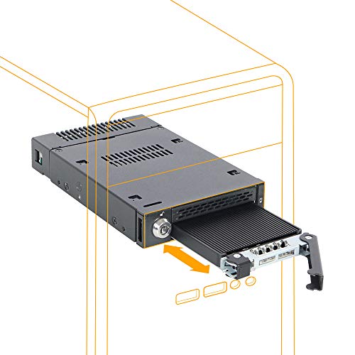 ICY DOCK M.2 PCIe 3.0/4.0 NVMe SSD Removable Mobile Rack Enclosure for External 3.5” Drive Bay | ToughArmor MB833M2K-B