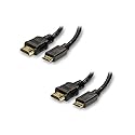 2 Pack, HDMI Male to Mini HDMI Male (Type C) for Camera and Tablet, High Speed with Ethernet, 6 Feet, CNE458026