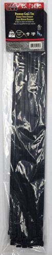K-T Industries 5-9558 24.9" Extra Heavy Duty UV Black 25/pk Cable Ties
