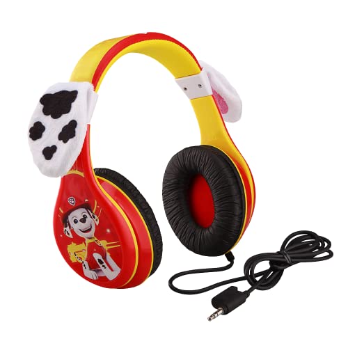 eKids Paw Patrol Marshall Kids Headphones, Wired Headphones Compatiable with 3.5mm Jack, Children's Earphones for School, Home, or Travel