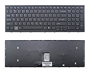 New Laptop Keyboard with Frame Replacement for Sony PCG-71312L CG-71315L PCG71316L VPCEB11FM VPCEB VPC-EB US Layout Black Color