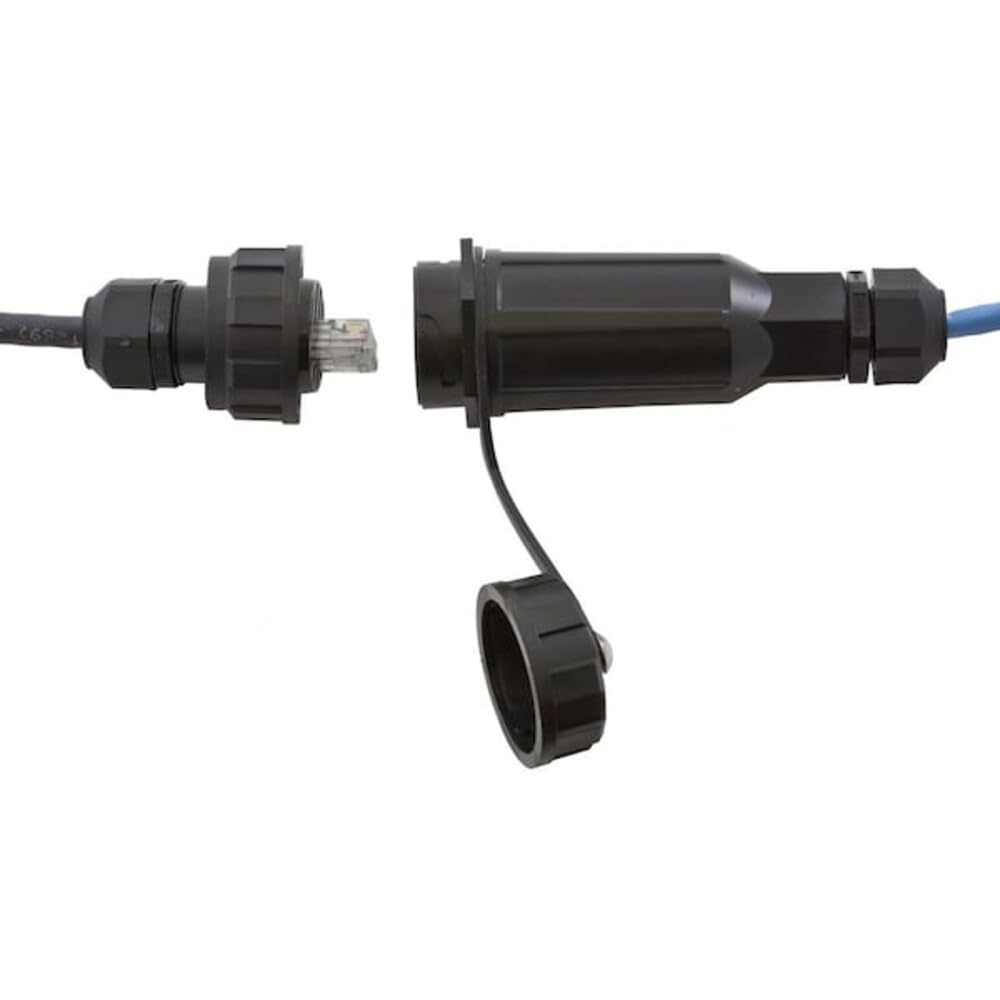 Hubbell HI607AA HI-Impact Series Patch Cord, CAT6, RJ45-RJ45, 7' Long, Black