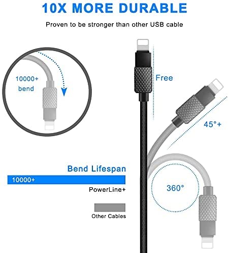 MTAKYI Extra Long Phone Charger Cable 5M, MFi Certified USB Cable, High Data SyncPhone Fast Charging Cable Lead for Phone…