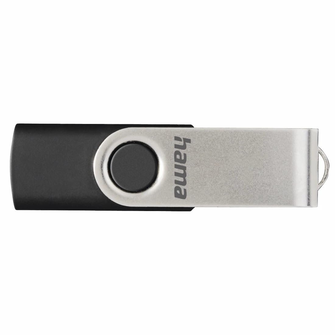 Hama 32 GB USB 2.0 Data Stick 10 MB/s Data Transfer with Eyelet for Attaching to Key Ring Memory Stick Metal Suitable for Windows/MacBook Silver