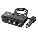 8 in 1 Cigarette Lighter Splitter, 120W 3 Socket Car Charger Adapter,5 USB,Type-C PD36W, Fast Charging,12V/24V Input, Built-in Protecter, Zero Risk