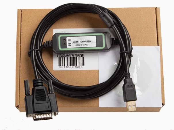 Ailsa Hexi IC690USB901 for GE 90 30 Series PLC Programming Cable Communication Download Cable Gold-Plated High Speed and Stable Model FT232RL Chip 3m