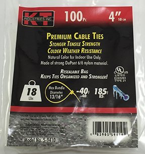 K-T Industries 5-9410 - 4" ULTRA LIGHT DUTY, NATURAL, 100/PK