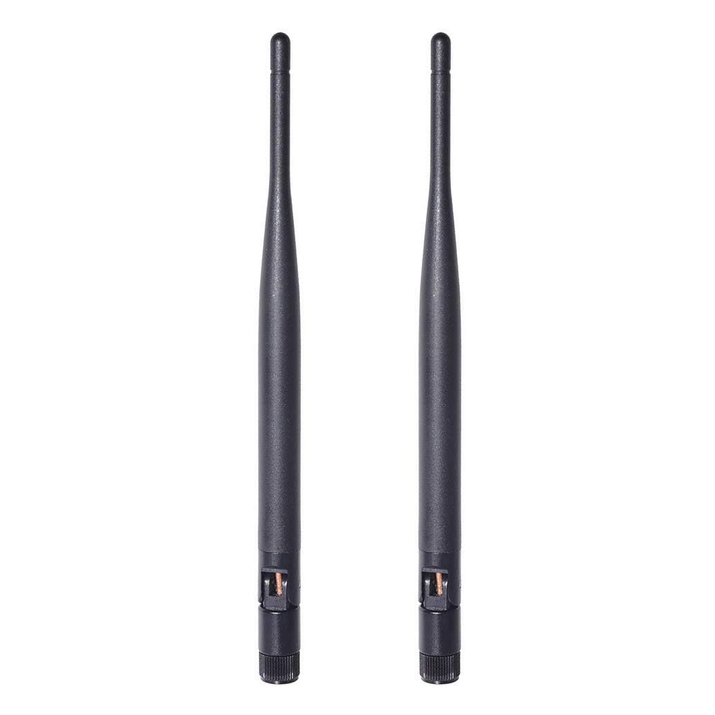 Bingfu Dual Band WiFi 2.4GHz 5GHz 5.8GHz 6dBi SMA Male Antenna (2-Pack) for Wireless Vedio Security IP Camera Recorder Surveillance Recorder Truck
