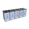Tenergy 9V NiMH Battery, High Capacity 250mAh Rechargeable 9 Volt Batteries for Smoke Detector/Alarms, TENS Unit, Metal Detector, and More, 10 Pack