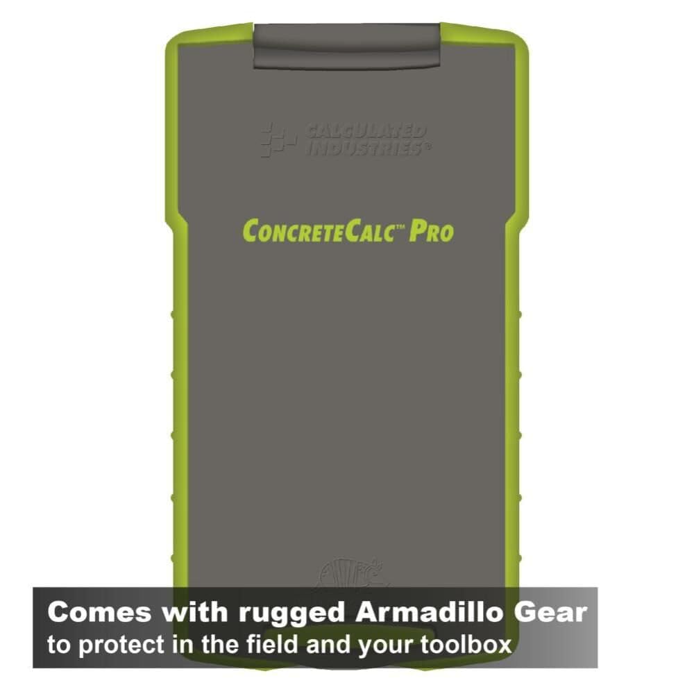 Calculated Industries 4225 ConcreteCalc Pro Advanced Feet-Inch-Fraction, Metric Construction-Math Calculator Tool for Concrete, Masonry, Paving