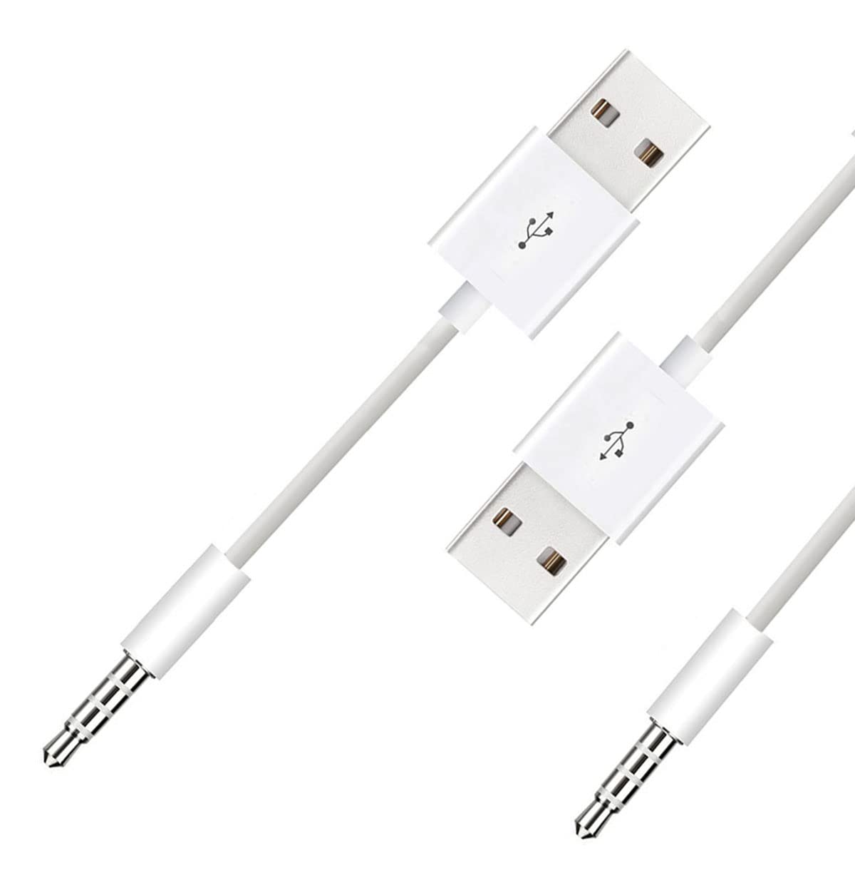 Sidiyang USB Power Charger and Sync Data Cable,2-Pcs Compatible for iPod Shuffle Charger Cable Compatible for iPod Shuffle 3rd 4th 5th Generation